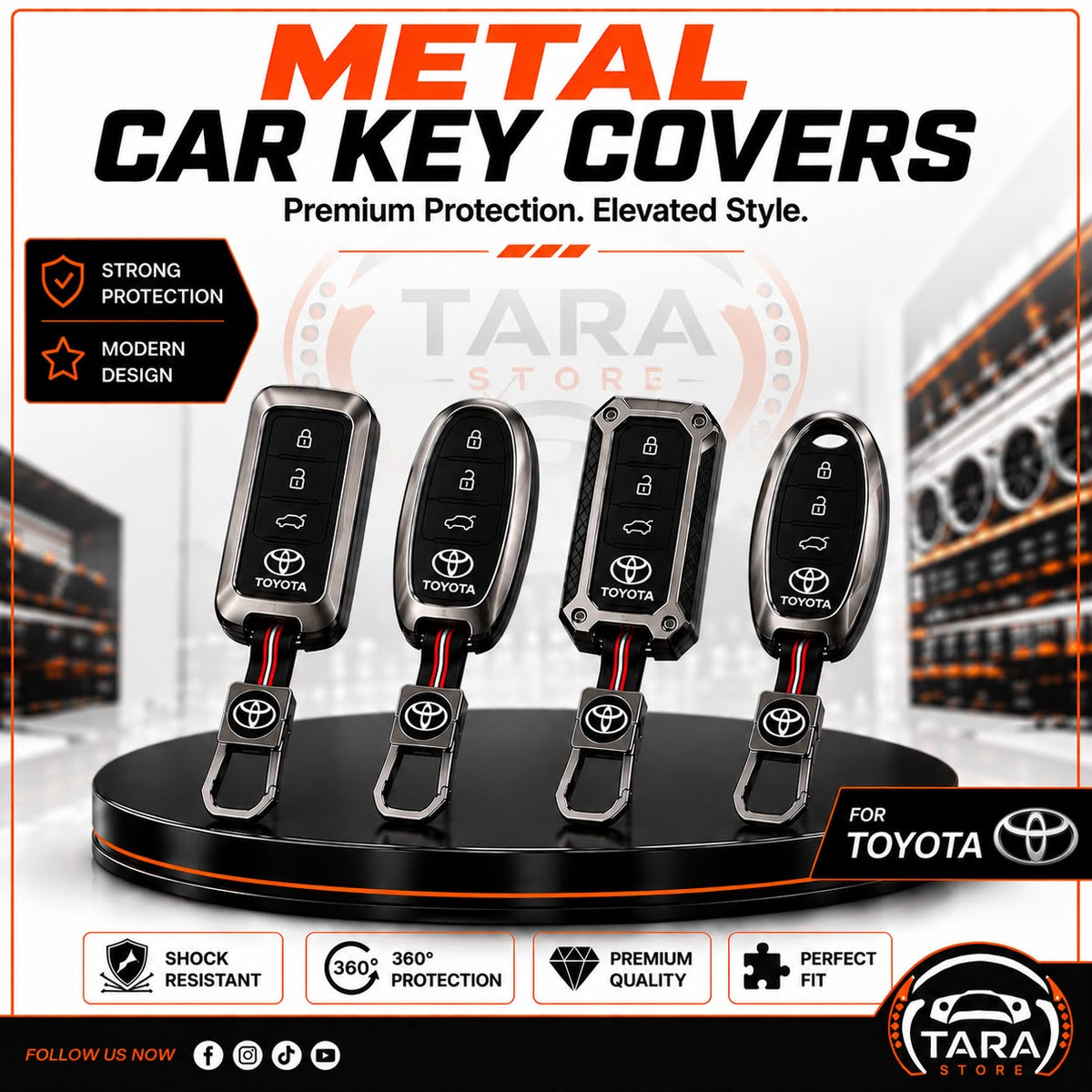 metal car key cover toyota