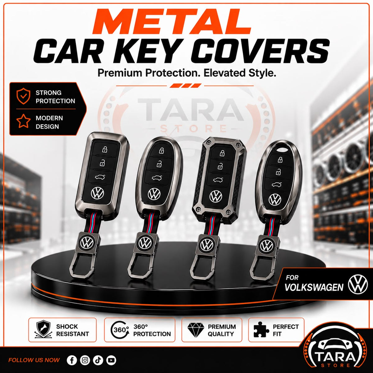metal car key cover - Volkswagen