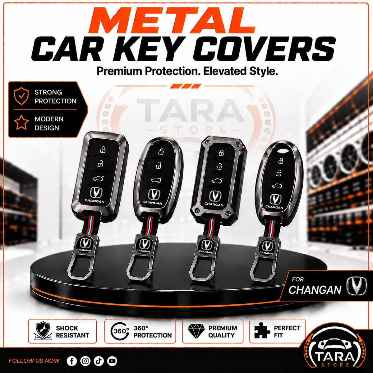 metal car key cover - changan