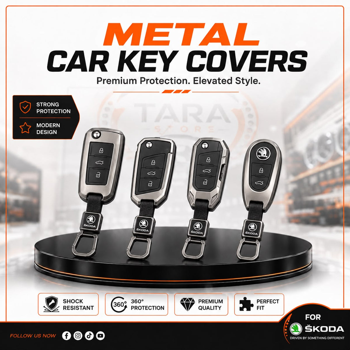metal car key cover - Skoda