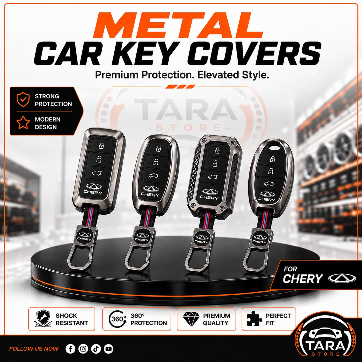 metal car key cover - CHERY
