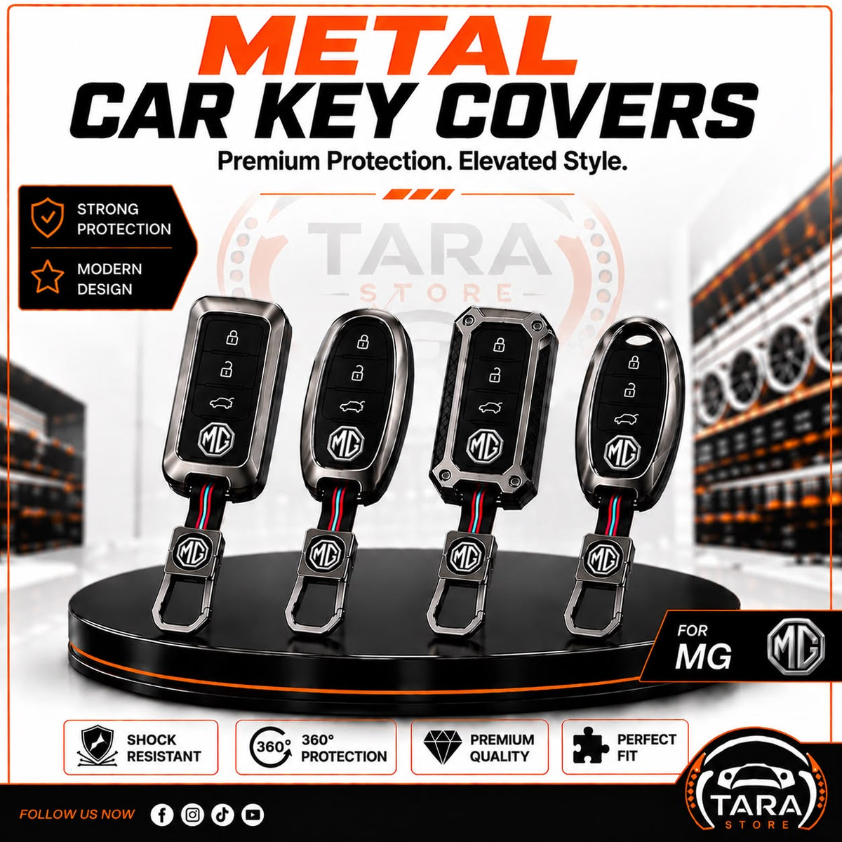 Metal Car Key Cover - MG