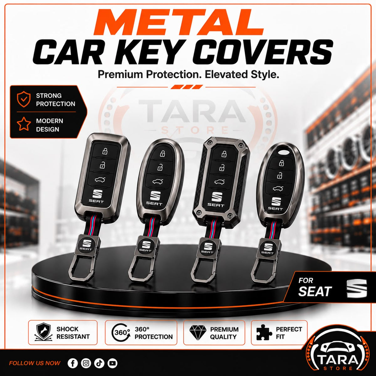 Metal Car Key cover SEAT Cupra