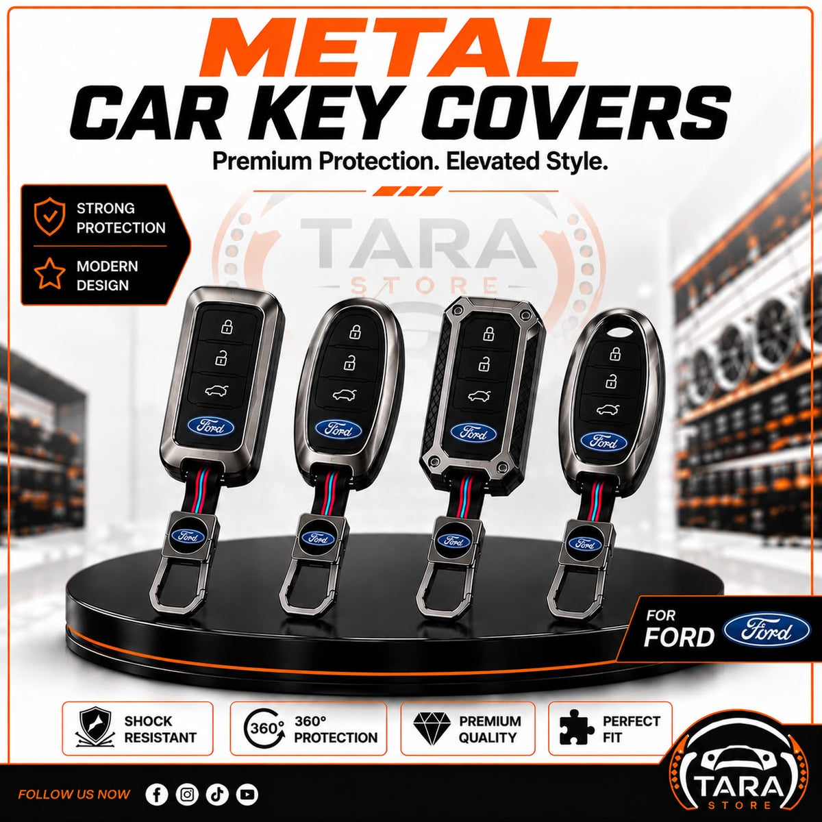 Metal Car Key Cover - Ford