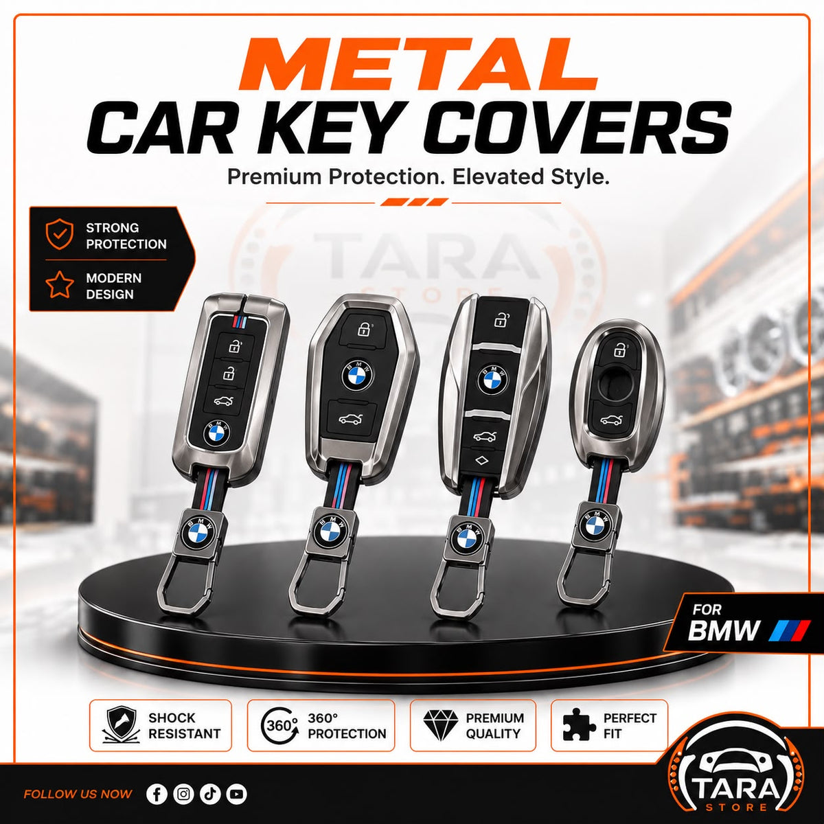 metal car key cover - BMW