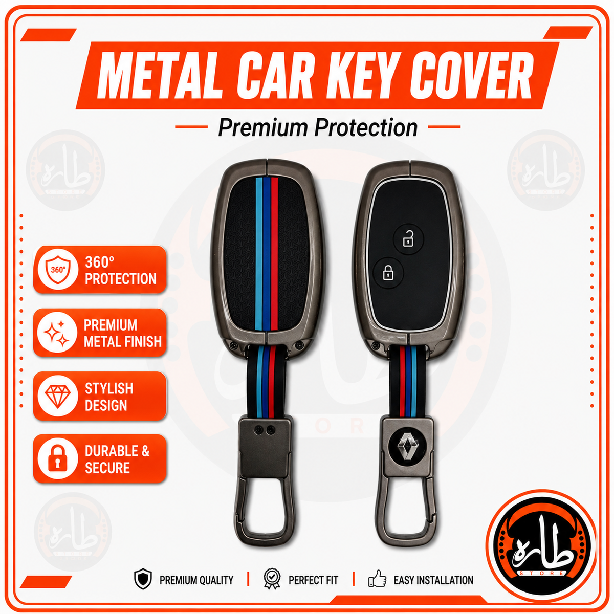 Metal Car Key Cover - RENAULT LOGAN 10