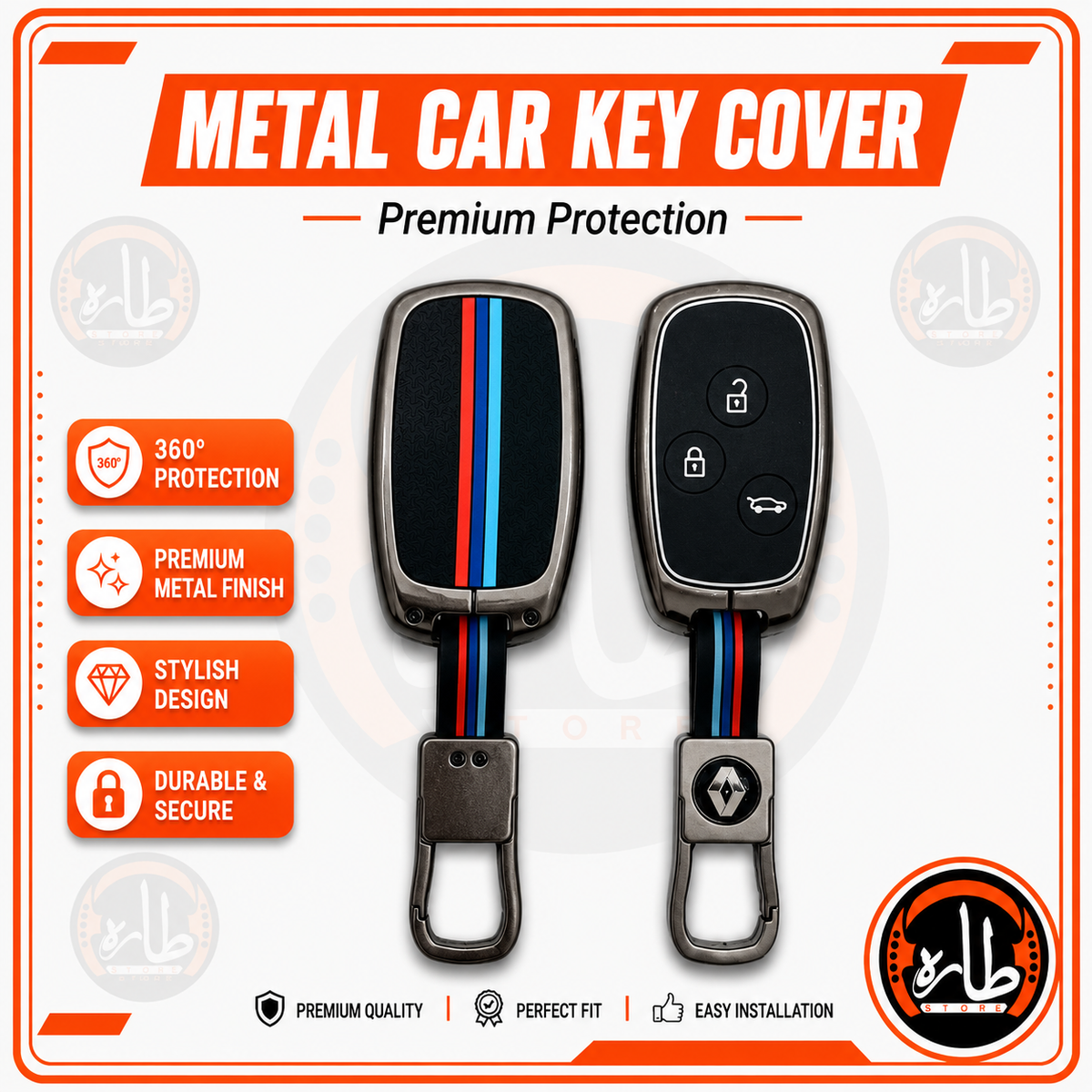 Metal Car Key Cover - RENAULT 10