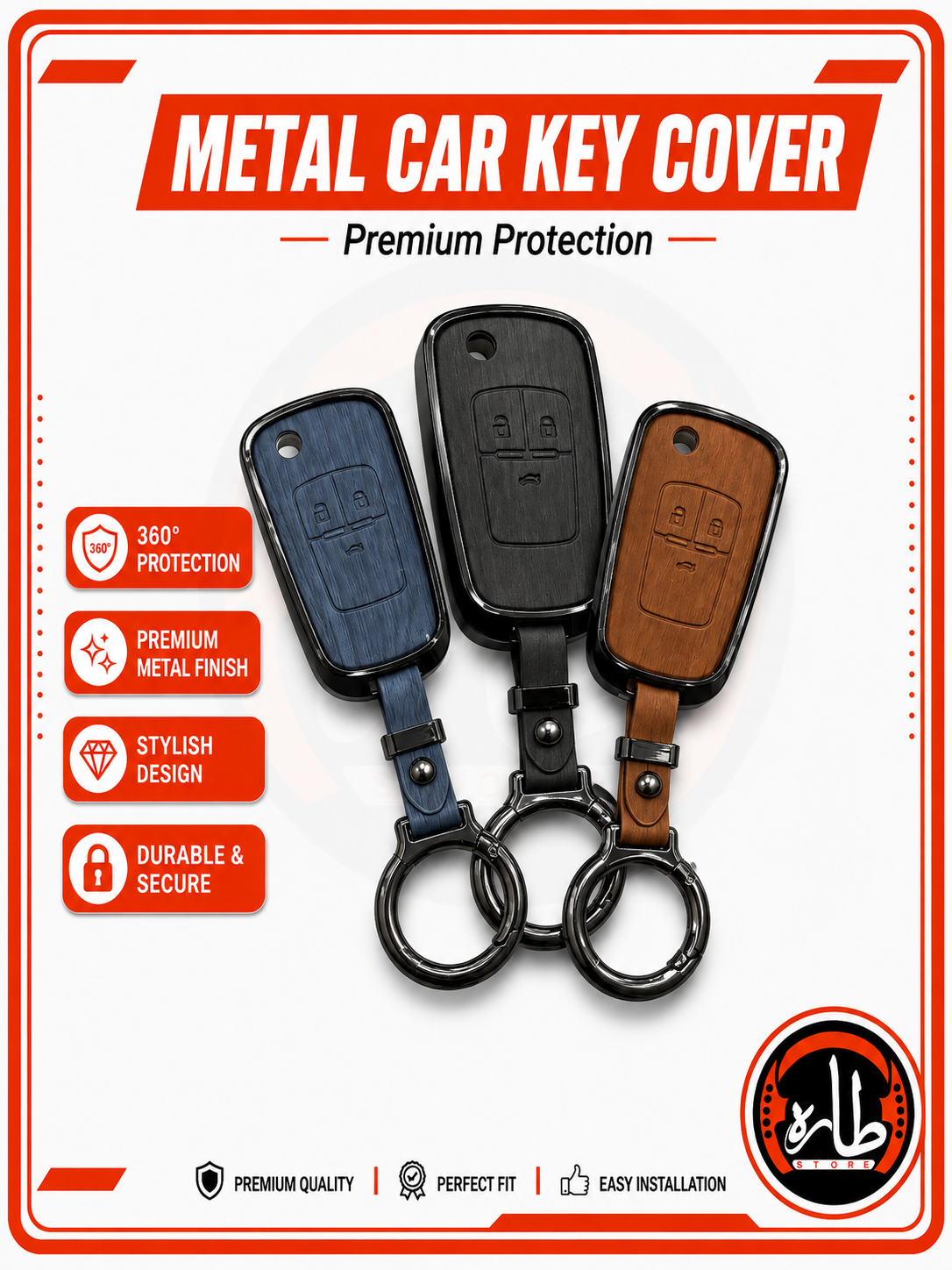 Metal Car Key cover opel astra