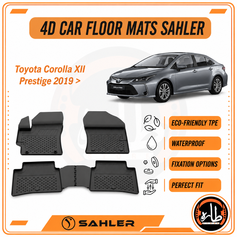 Sahler - CAR FLOOR MAT - Toyota - Corolla - Prestige 2019