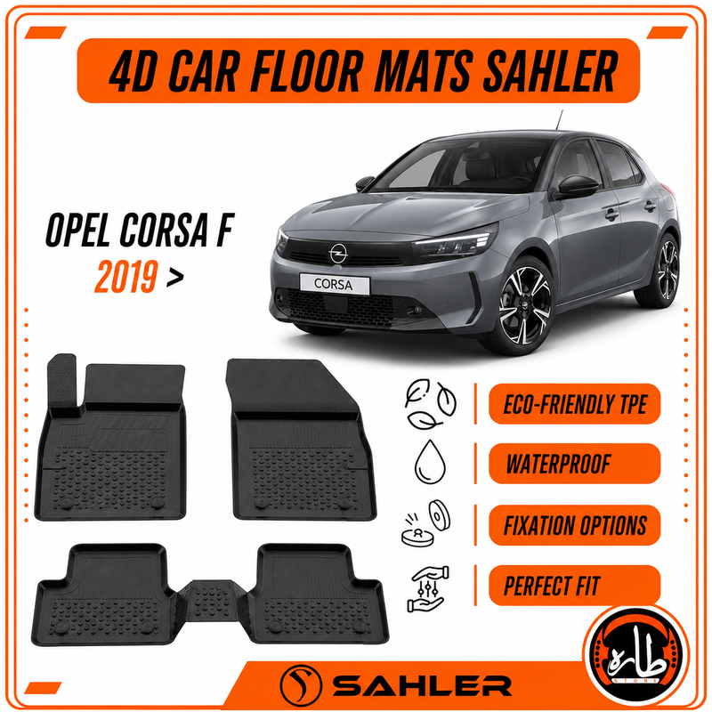 Sahler - CAR FLOOR MAT - OPEL - CORSA F 2019:UNTIL NOW