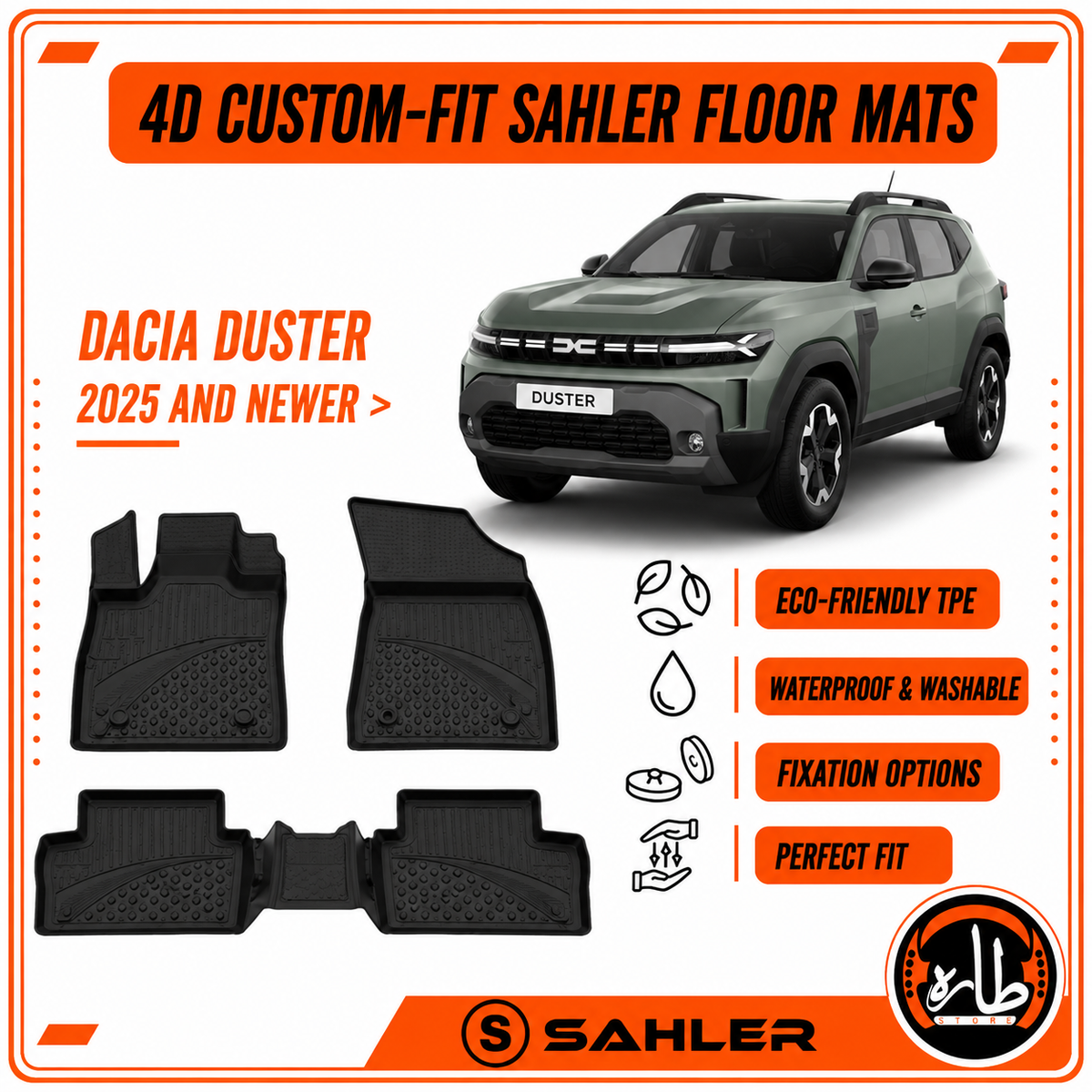 Sahler - CAR FLOOR MAT - Renault  -  DUSTER - 2025