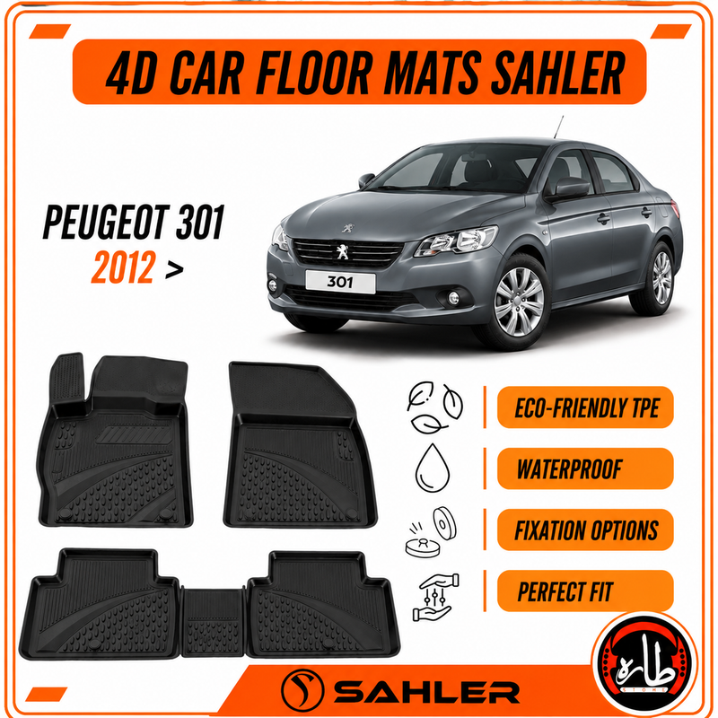 Sahler - CAR FLOOR MAT - Peugeot 301