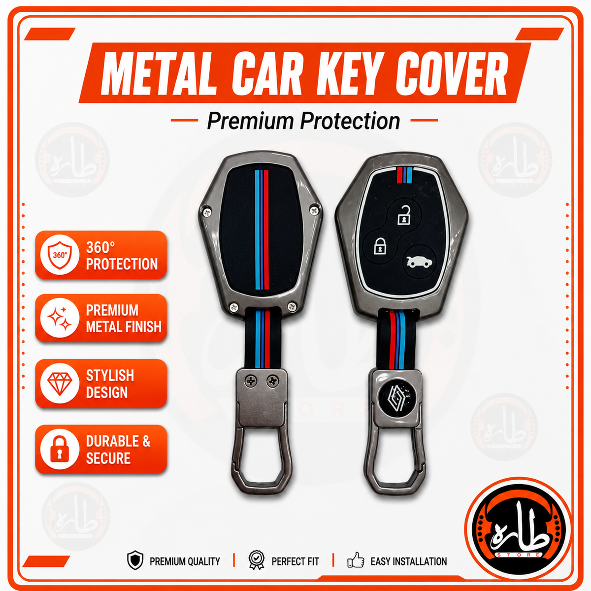 Metal Car Key Cover - RENAULT 3K