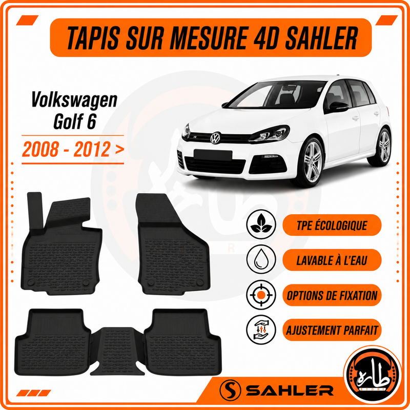 Sahler - CAR FLOOR MAT - vw - golf 6 2008:2012