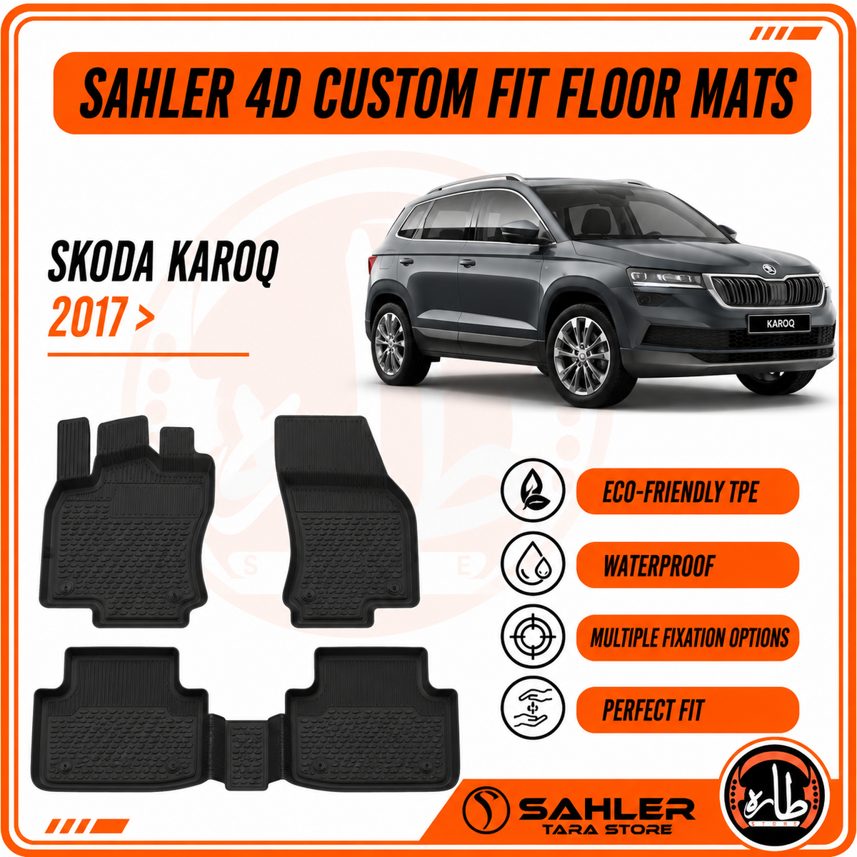 Sahler - CAR FLOOR MAT - SKODA KAROQ