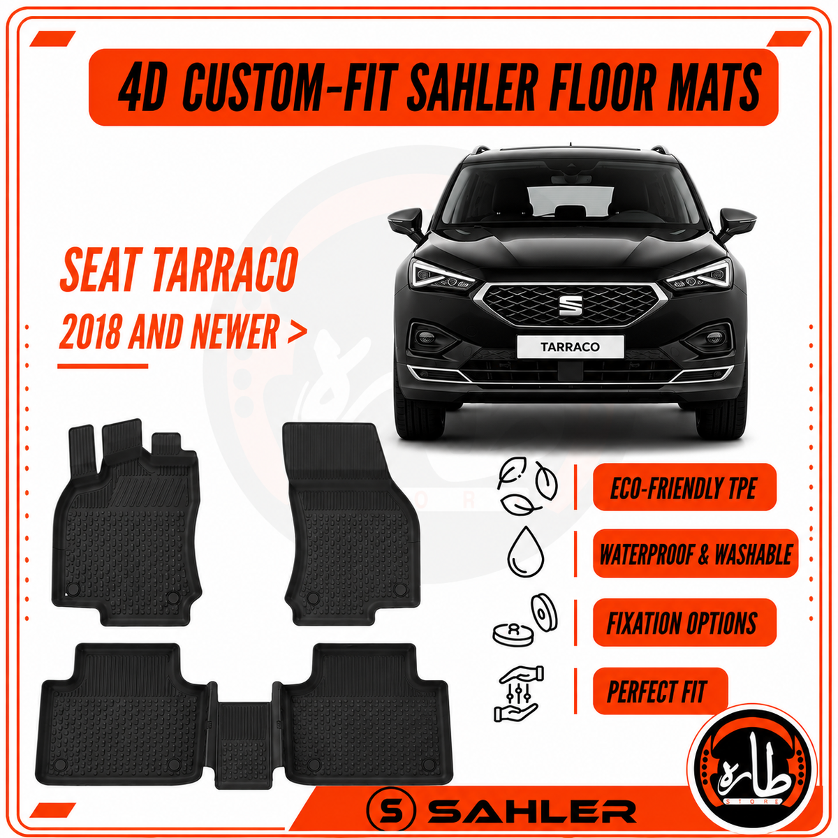 Sahler - CAR FLOOR MAT - SEAT TARRACO 2018