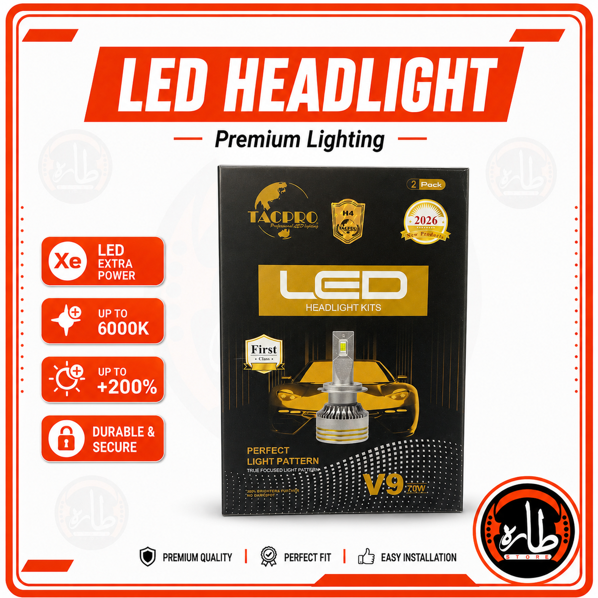 Led Headlights TACPRO V9