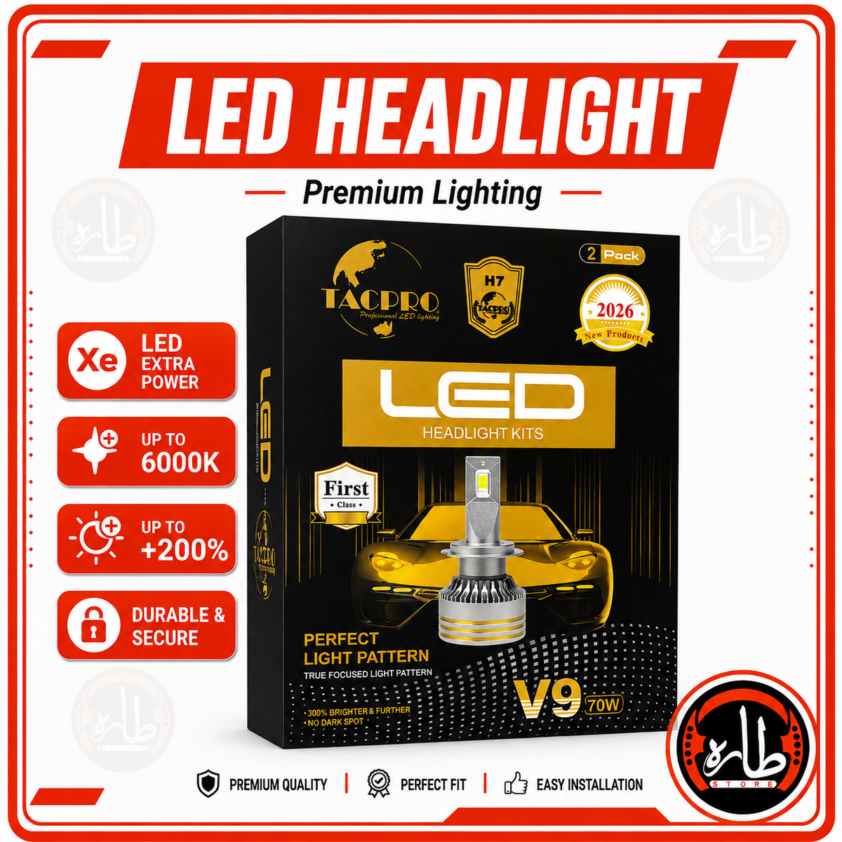 Led Headlights TACPRO V9
