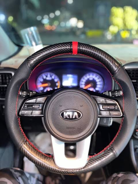 Hand-Sewn Car Steering Wheel Cover 09