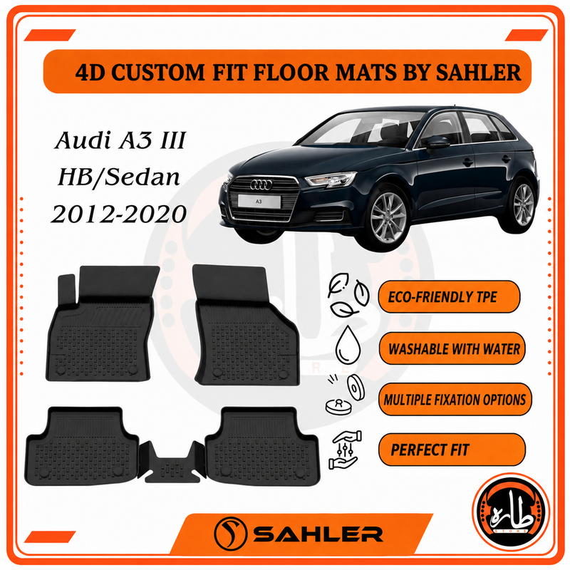 Sahler - سجاد أرضية السيارة - أودي - A3 HB/SEDAN 2012:2020