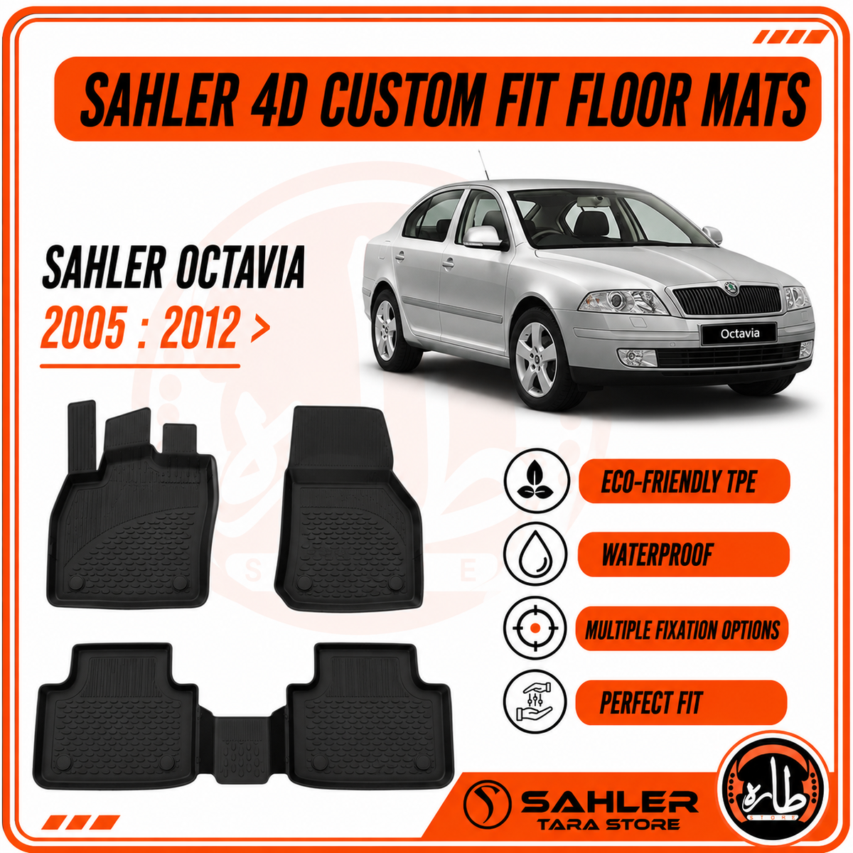 Sahler - CAR FLOOR MAT - SKODA A5
