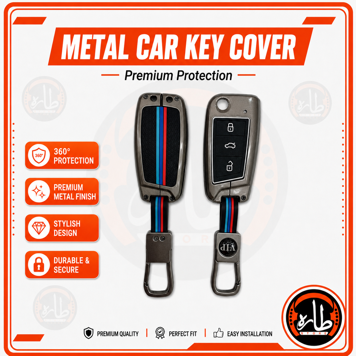 metal car key cover - Skoda - v.w - seat