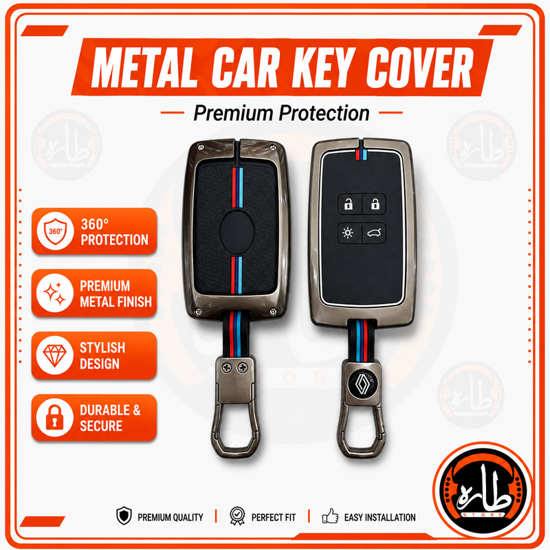 Metal Car Key Cover - RENAULT CARD