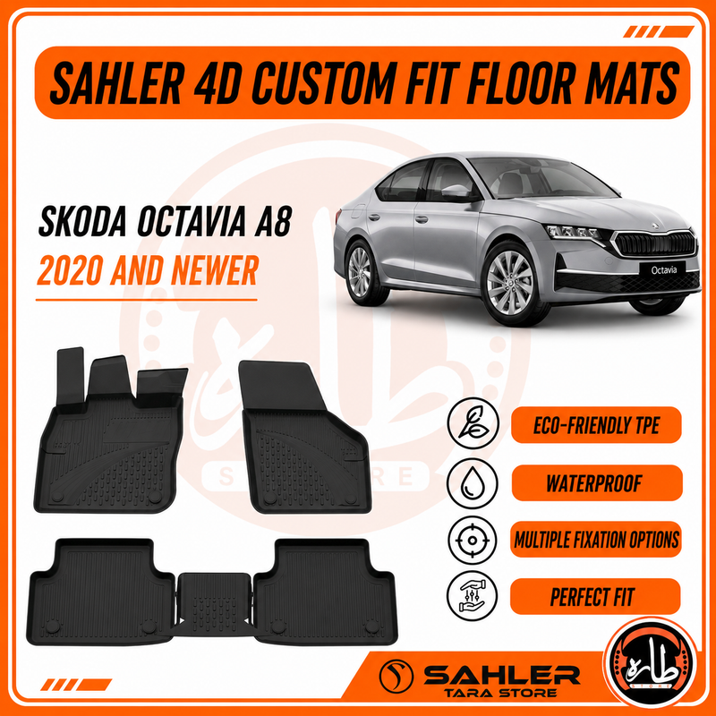 Sahler - CAR FLOOR MAT - SKODA A8