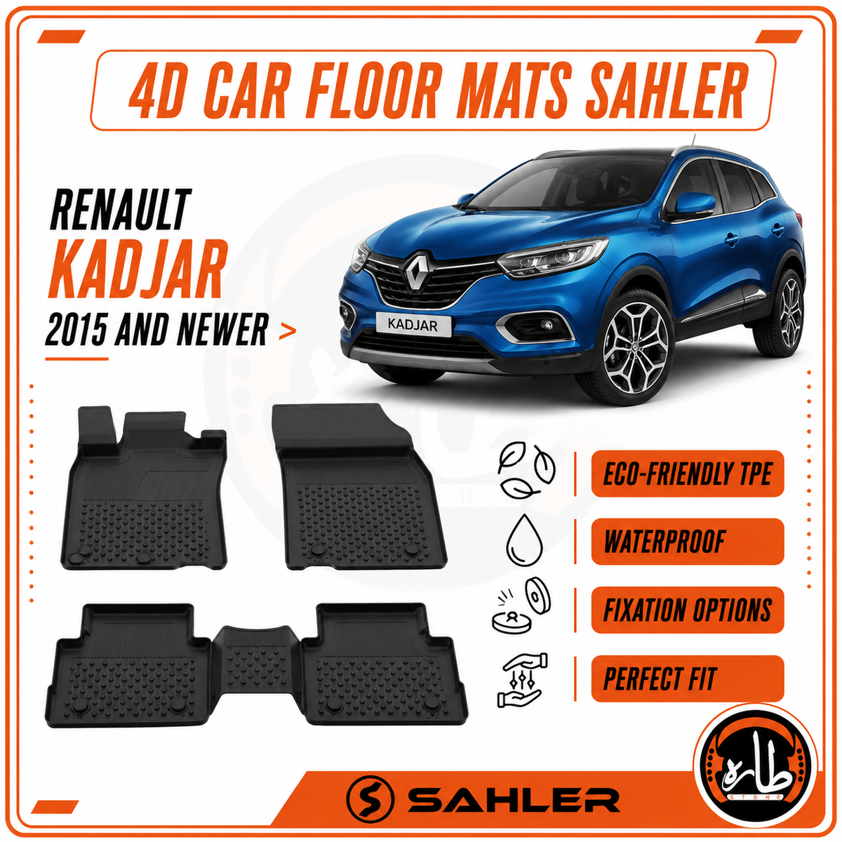 Sahler - CAR FLOOR MAT - Renault  -  KADJAR