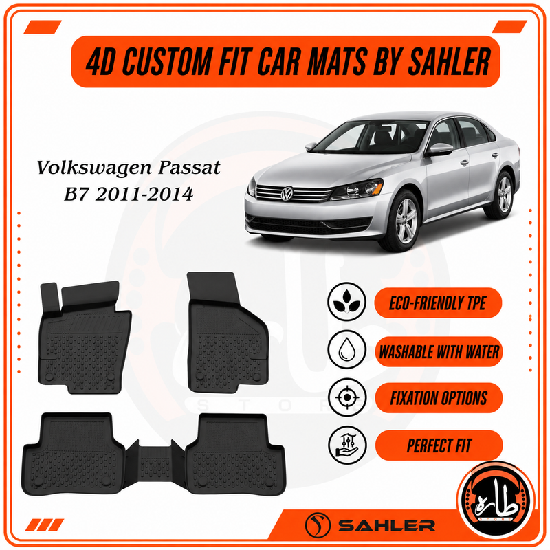 Sahler - CAR FLOOR MAT - vw - passat B7 2011:2014