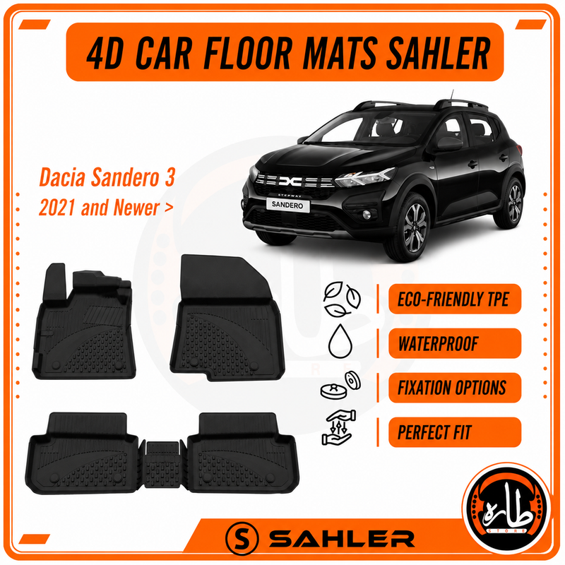 Sahler - CAR FLOOR MAT - Renault  -  SANDERO 3