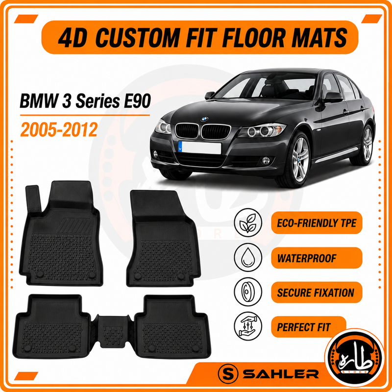 Sahler - CAR FLOOR MAT - BMW - Series 3 E90 2005:2012