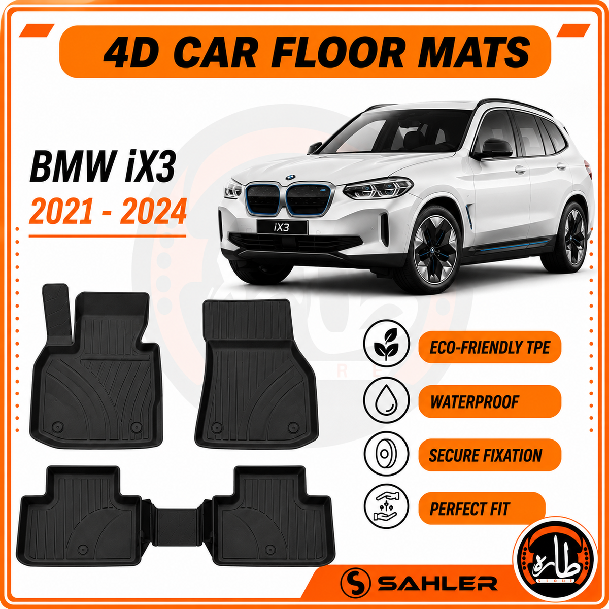 Sahler - CAR FLOOR MAT - BMW - ix3 2021:2024
