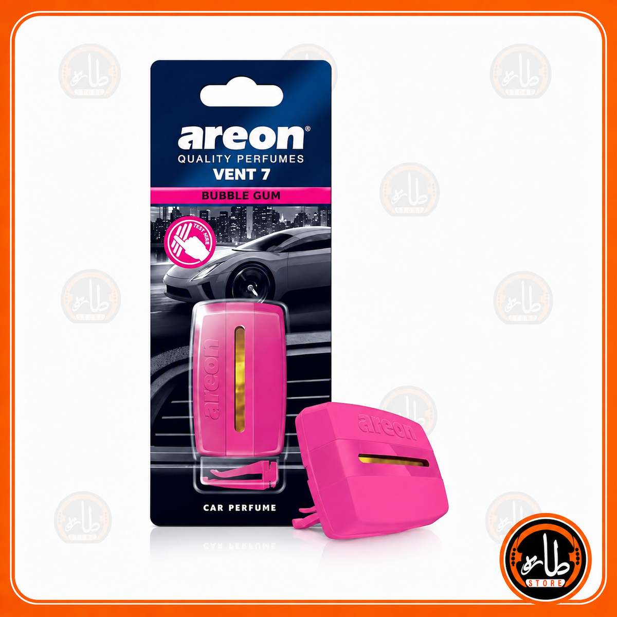 Areon VENT 7 Car Perfume Vent Clip AC and Fan Air Freshener, Bubble Gum